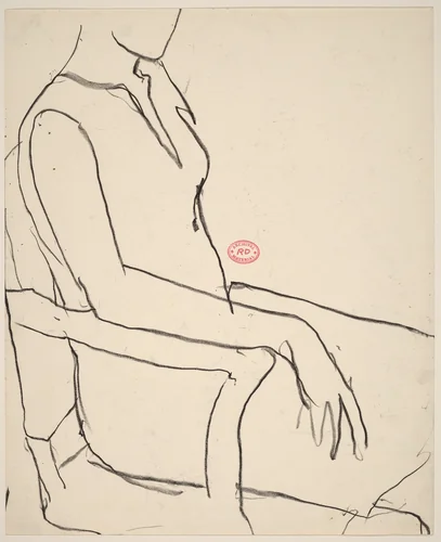 Untitled [woman seated in an armchair] by Richard Diebenkorn, drawing, 1955-1967