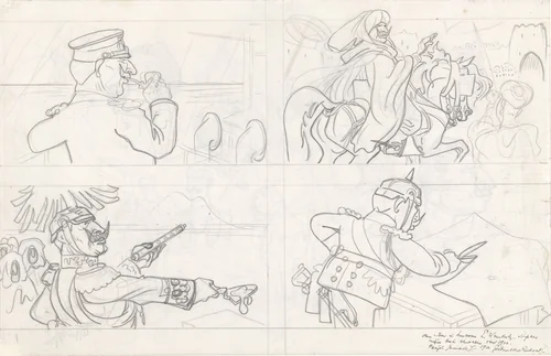 Karikaturen van keizer Wilhelm van Duitsland by Caran d'Ache, drawing, 1888-1910