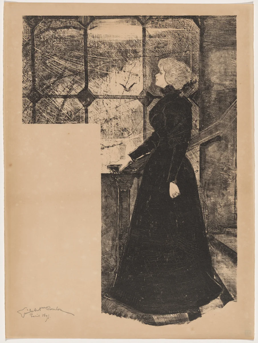 Deuils (Mourning Clothes) by Emile Coulon, print, 1895