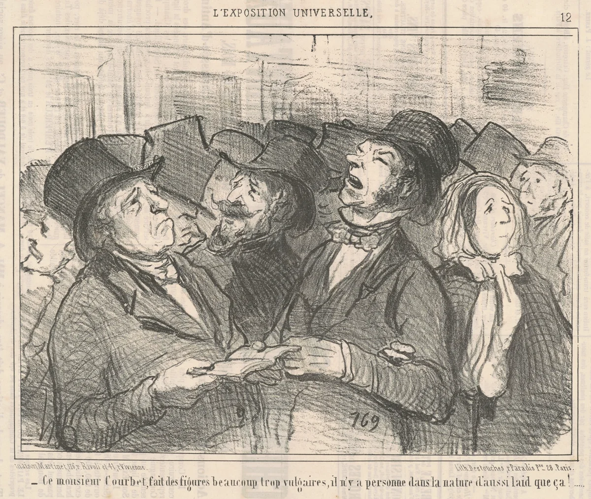 Ce monsieur Courbet... by Honoré Daumier, print, 1855