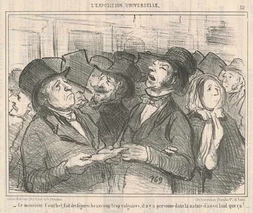 Ce monsieur Courbet... by Honoré Daumier, print, 1855