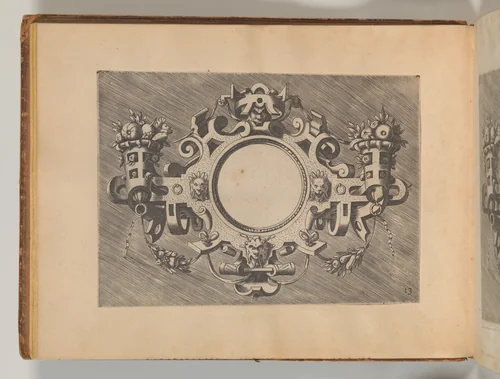 Targhe ed altri ornati di varie e capricciose invenzioni (Cartouches and other ornaments of various and capricious invention, page 17) by Hans Vredeman de Vries, book, 1555