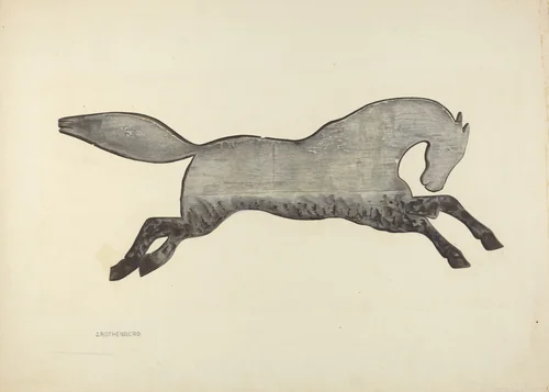 Horse Weather Vane by Joseph Rothenberg, index of american design, 1935-1942