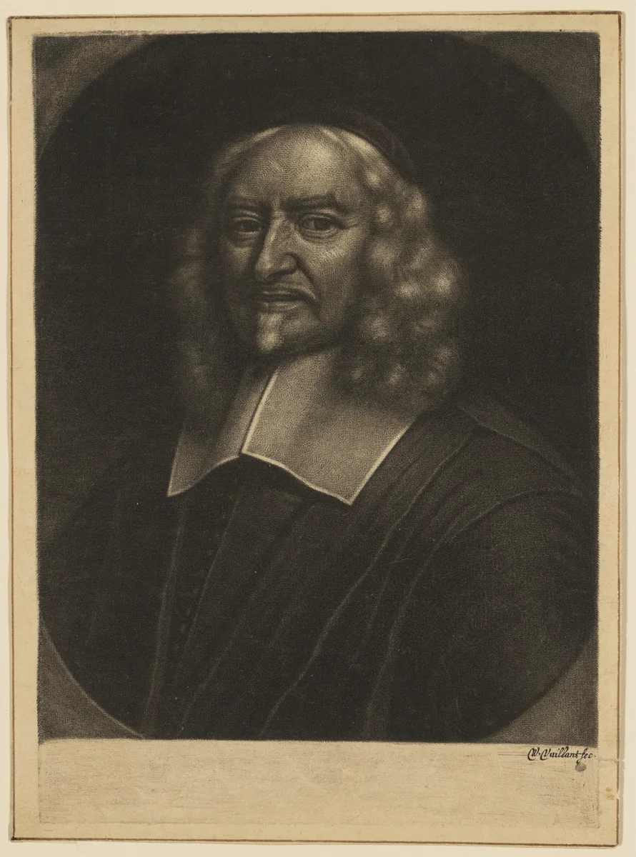 Johannes Daille by Wallerant Vaillant, print, 1635-1677