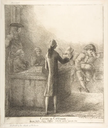 Cicero in Catilinam by James Sayers, print, 1785