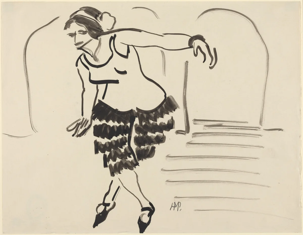 Dancer by Max Pechstein, drawing, 1910
