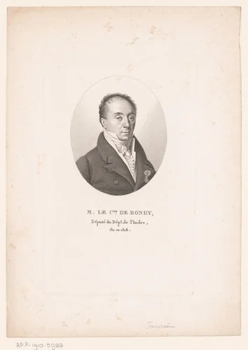 Portret van Pierre-Marie Taillepied de Bondy by Ambroise Tardieu, print, 1820-1821