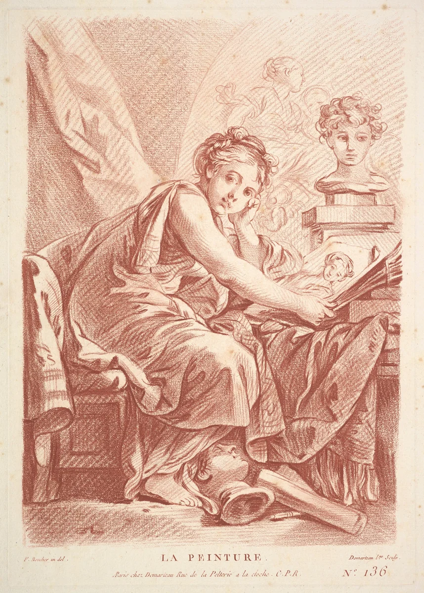Painting by Gilles Demarteau, print, 1722-1776