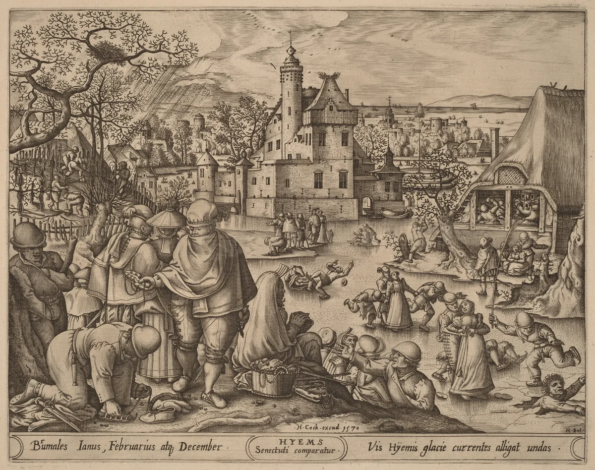 Winter by Pieter van der Heyden
Hans Bol
Hieronymus Cock, print, 1570