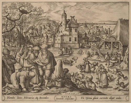 Winter by Pieter van der Heyden
Hans Bol
Hieronymus Cock, print, 1570