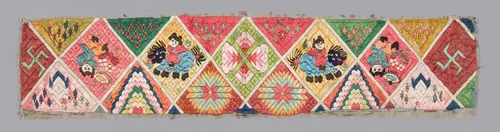 Woman's Sleeve Bands by Han-Chinese, textile, 1875-1900