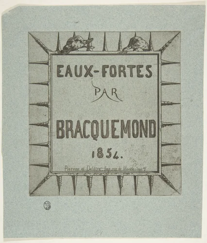 Eaux-fortes par Bracquemond by Félix Bracquemond, print, 1854