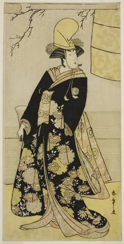 The Actor Segawa Kikunojo III as a Shirabyoshi Dancer in Musume Dojo-ji in the Play Edo no Hana Mimasu Soga, Performed at the Nakamura Theater in the Fourth Month, 1783 by Katsukawa Shunsho (勝川 春章), print, 1778-1788