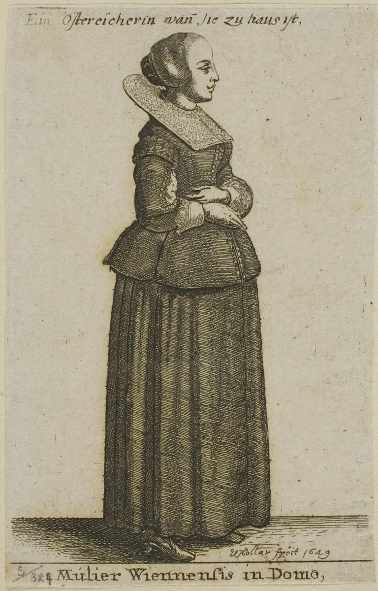 Viennese Woman by Wenceslaus Hollar, print, 1649