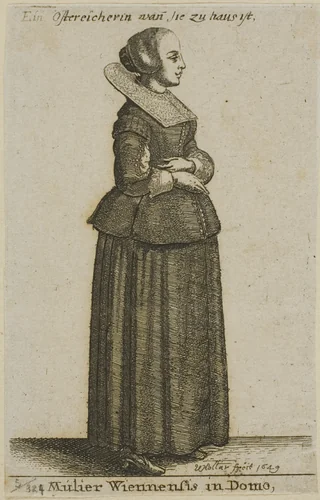 Viennese Woman by Wenceslaus Hollar, print, 1649