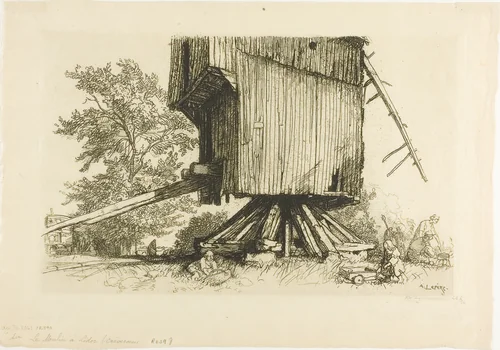 The Lidor Windmill by Louis Auguste Lepère, print, 1910