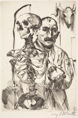 Der Künstler und der Tod II (The Artist and Death II) by Lovis Corinth, print, 1916