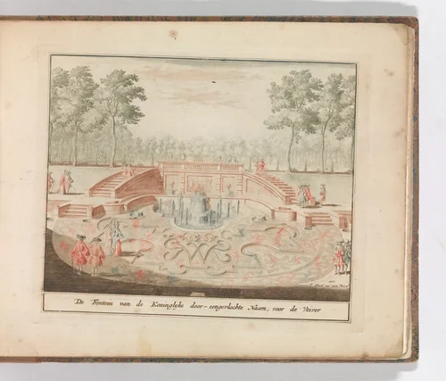 'De Fontein van de Koninglijke door-eengevlochte Naam; voor de veiver', in: Tooneel Der Voornaamste Nederlands Huizen, En Lust Hoven, Naar T Leven Afgebeeld by Carel Allard, book, 1660-1693