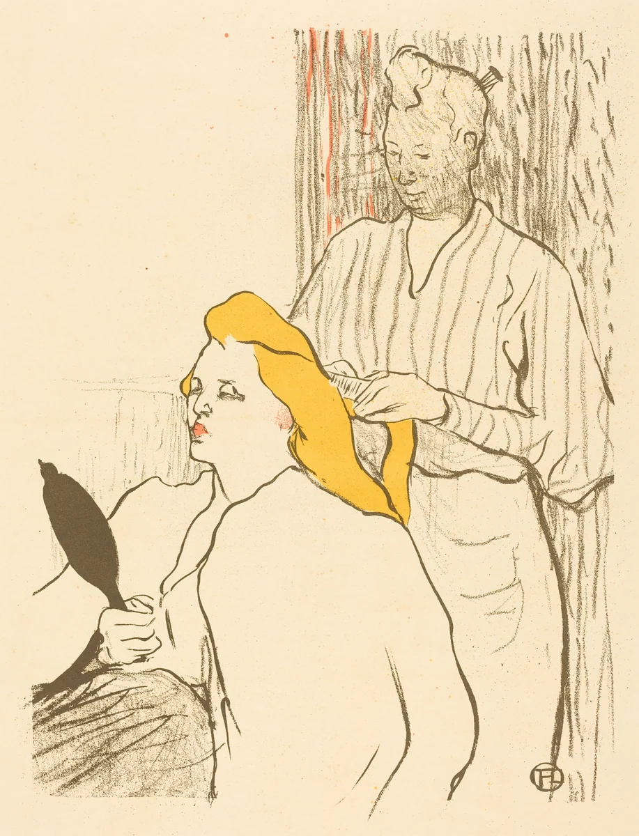 The Hairdresser - Program for the Théâtre Libre (Le coiffeur - Programme du Théâtre Libre) by Henri de Toulouse-Lautrec, print, 1893