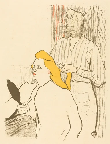 The Hairdresser - Program for the Théâtre Libre (Le coiffeur - Programme du Théâtre Libre) by Henri de Toulouse-Lautrec, print, 1893