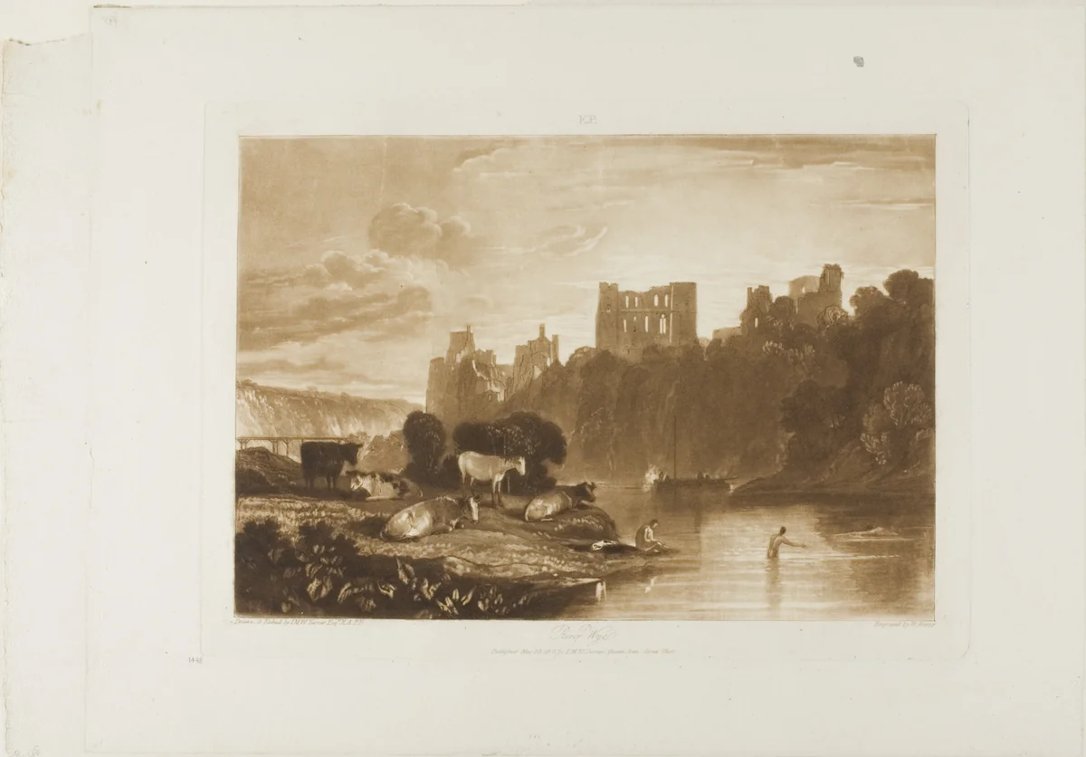 River Wye, plate 48 from Liber Studiorum by Joseph Mallord William Turner, print, 1812