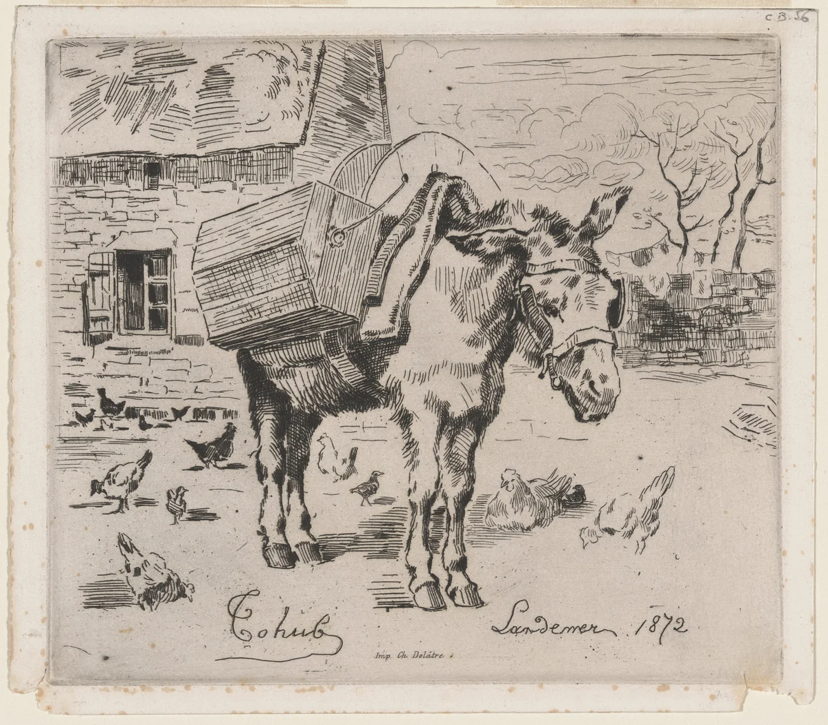 L'Anesse Marie-Jeanne by Félix-Hilaire Buhot, print, 1847-1898