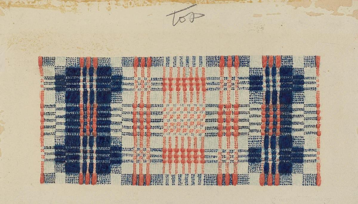 Coverlet: Gentleman's Fancy by Elbert S. Mowery, index of american design, 1935-1942