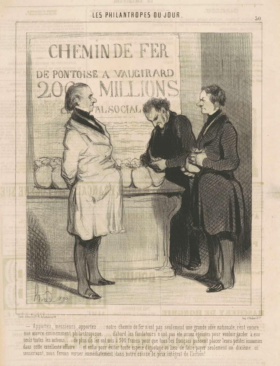 Apportez, messieurs, apportez ... by Honoré Daumier, print, 1845