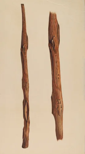 Walking Stick by Frank Gray, index of american design, 1937