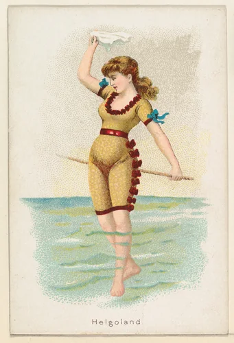 Helgoland, from the Beautiful Bathers series (N192) issued by Wm. S. Kimball & Co. by William S. Kimball & Company, print, 1889