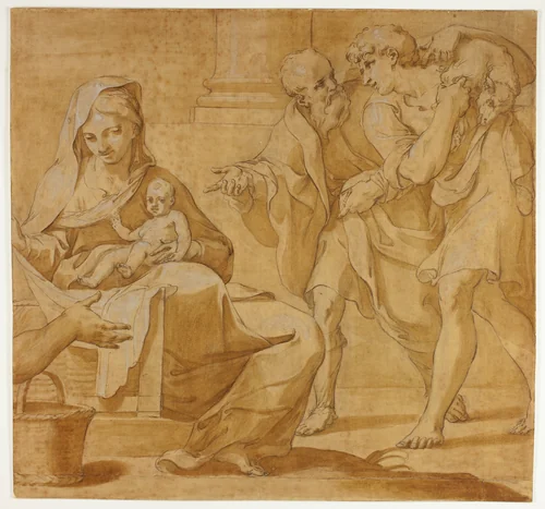 Adoration of the Shepherds by Guido Reni
Domenico Piola, drawing, 1595-1703