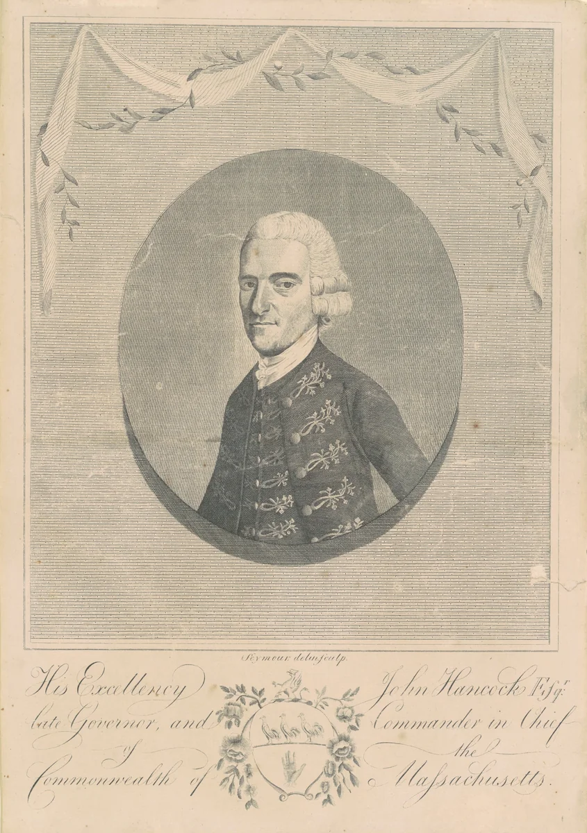 His Excellency John Hancock, Esquire by Joseph H. Seymour, print, 1789-1799