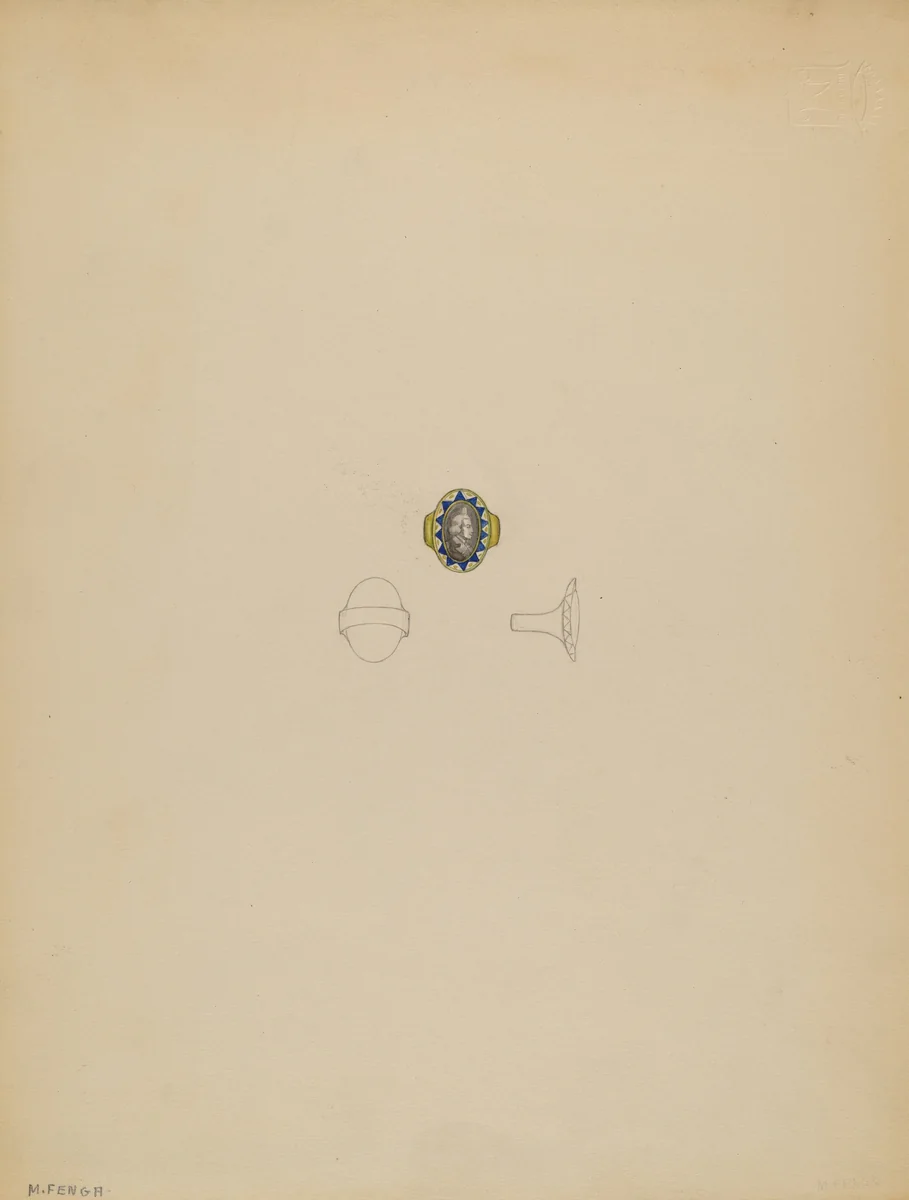 Memorial Ring by Michael Fenga, index of american design, 1937