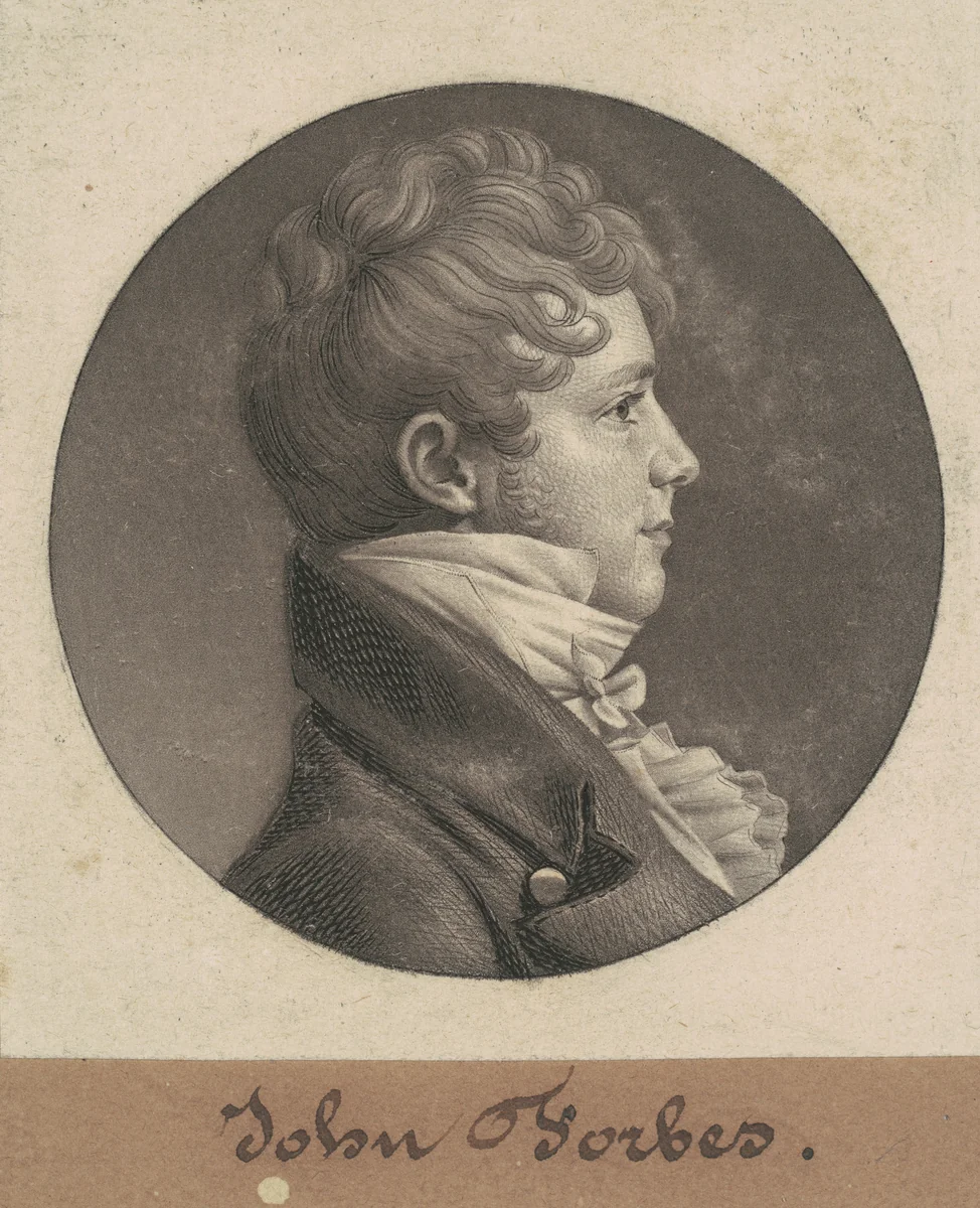 John Goddard by Charles B. J. Févret de Saint-Mémin, print, 1799-1809