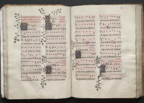 The Gotha Missal: Fol. 57v, Text by Master of the Boqueteaux, book, 1370-1380