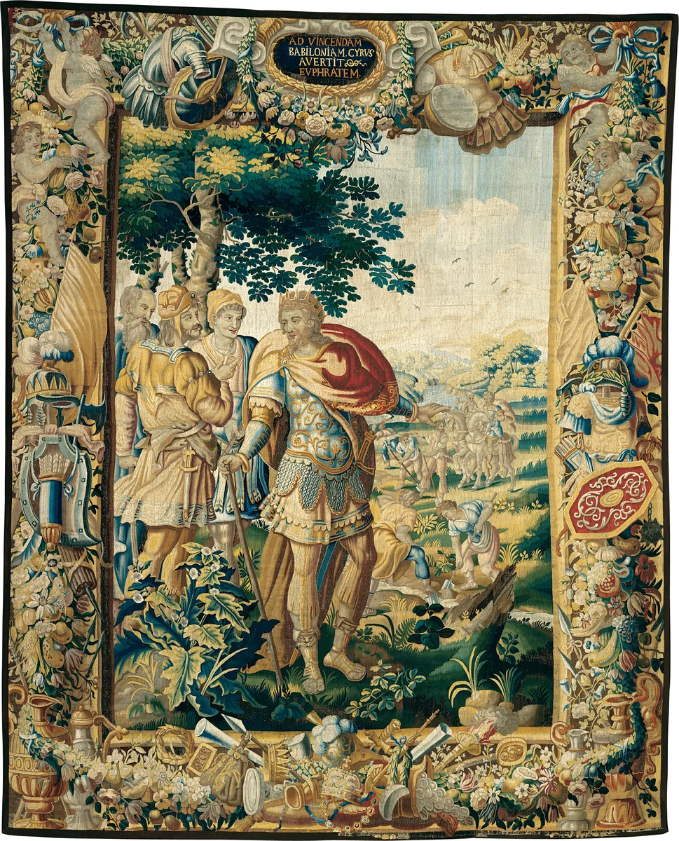 The Diversion of the Euphrates, from The Story of Cyrus by Michiel Coxie, textile, 1660-1680