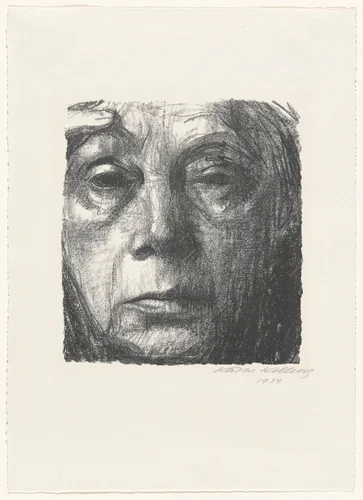 Self-Portrait (Selbstbildnis) by Käthe Kollwitz, print, 1934