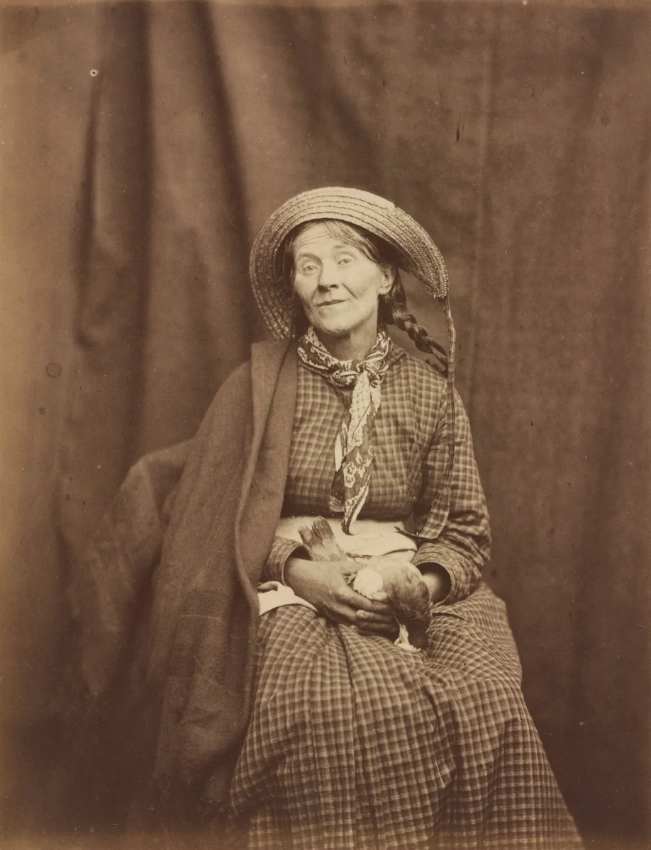 Woman Holding a Dead Bird, Surrey County Asylum by Hugh Welch Diamond, photograph, 1855