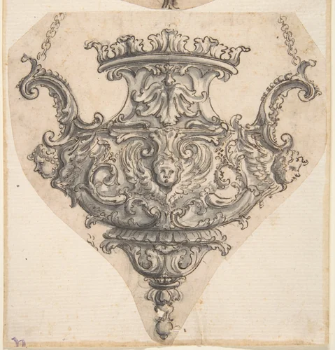 Design for Suspended Censer by Giovanni Battista Foggini, drawing, 1652-1725