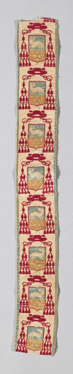 Ribbon with Medici Coat-of-Arms by Possibly Italy, textile, 1601-1800