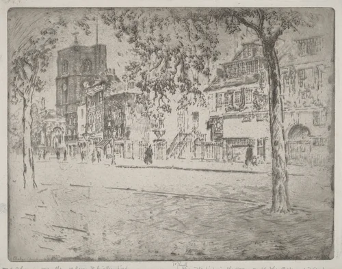 House Where Whistler Died by Joseph Pennell, print, 1904