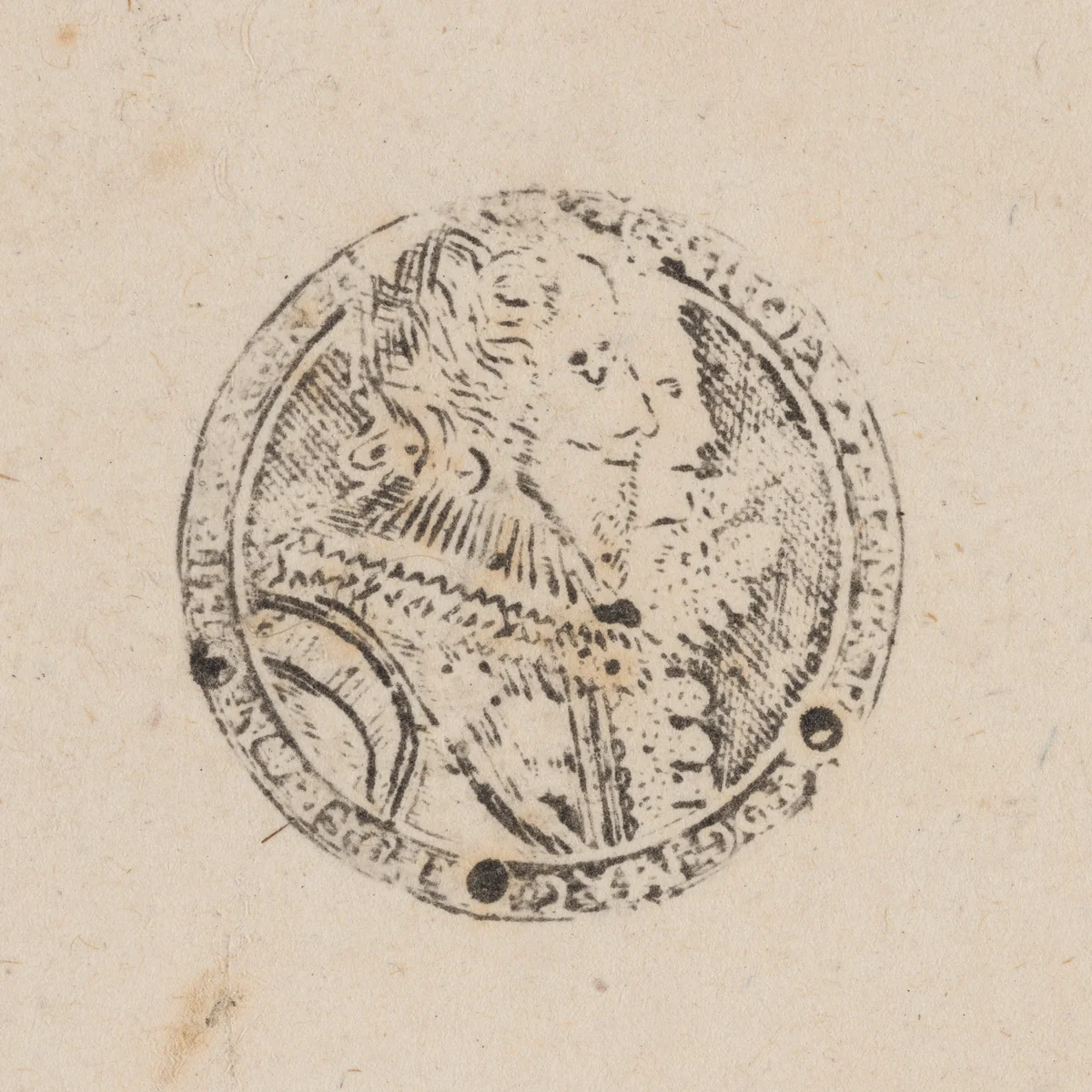 Charles I and Henrietta Maria Facing to the Right [left half] by Simon van de Passe, print, 1600-1699