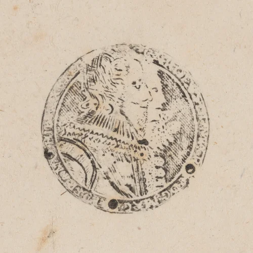 Charles I and Henrietta Maria Facing to the Right [left half] by Simon van de Passe, print, 1600-1699