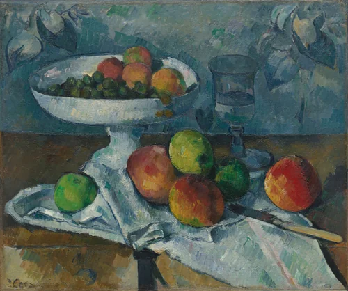 Still Life with Fruit Dish by Paul Cézanne, painting, 1879