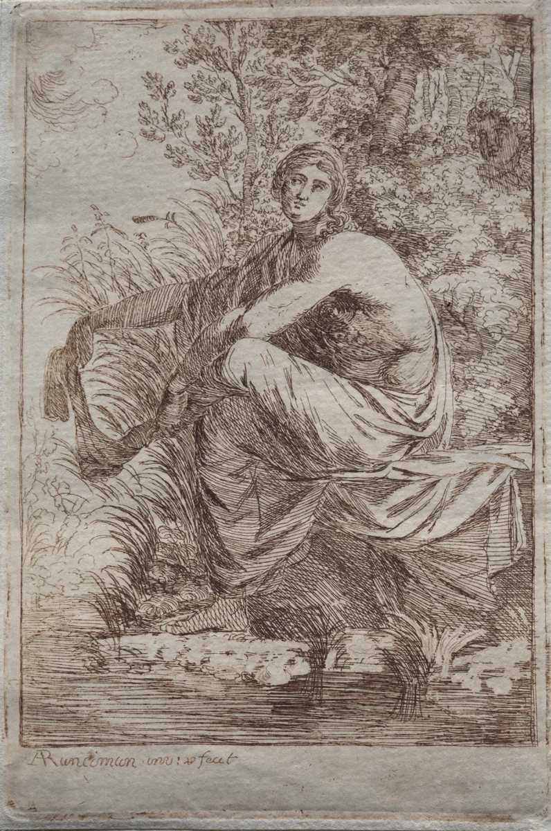 Musidora by Alexander Runciman, print, 1770-1780