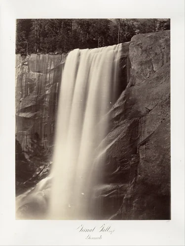 Vernal Falls, 350 feet, Yosemite by Carleton E. Watkins, photograph, 1870-1874