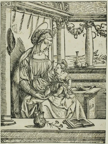 The Virgin and Child by Hans Burgkmair, print, 1493-1531