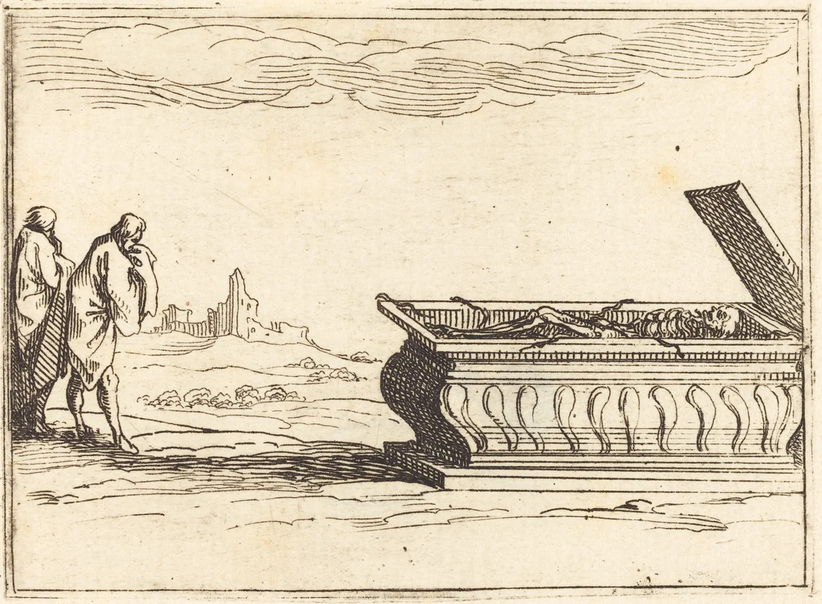 The Tomb by Jacques Callot, print, 1628