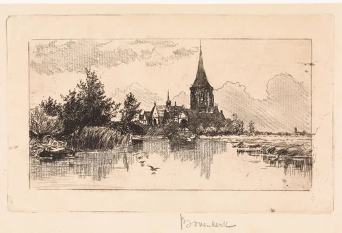 Sint Urbanuskerk te Bovenkerk by Elias Stark, print, 1886