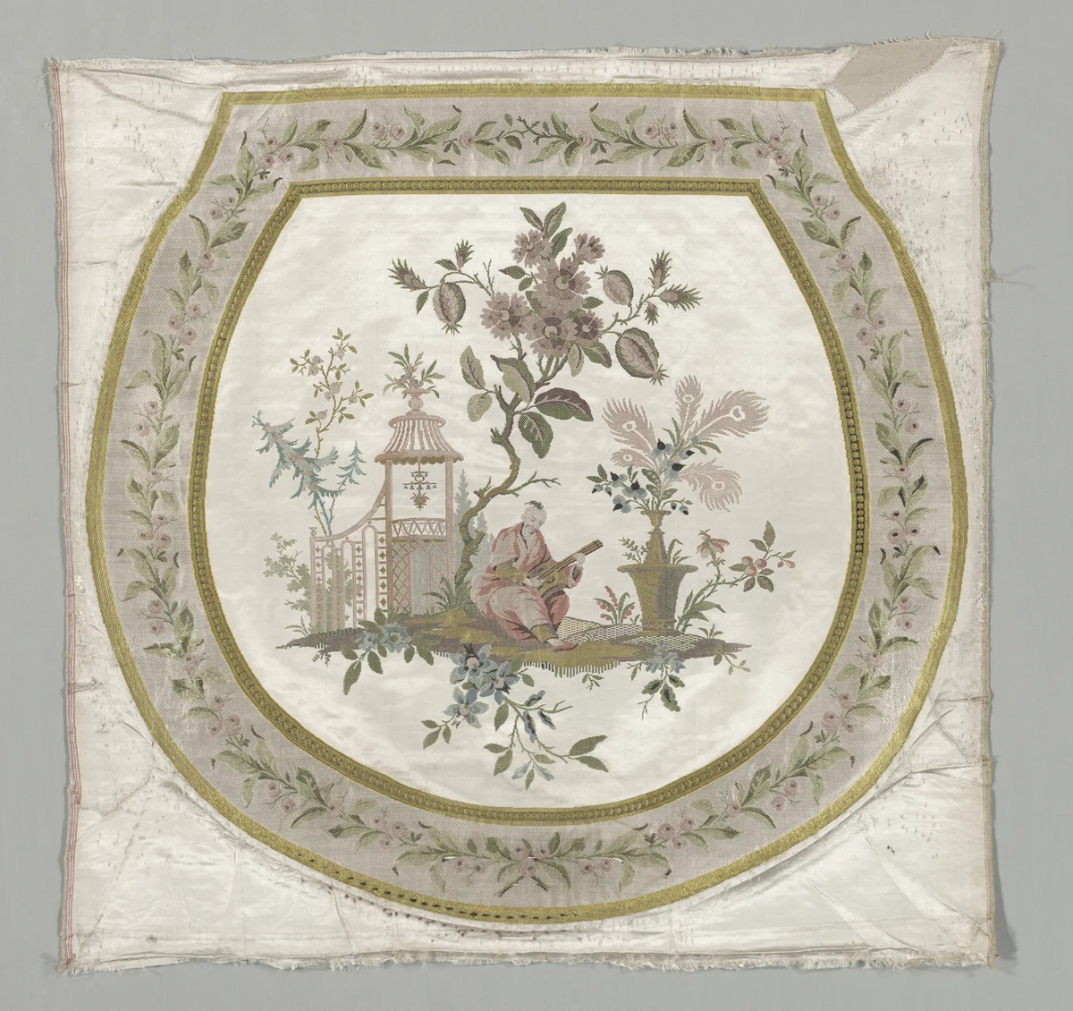 Upholstery for a Chair Seat by Philippe de Lasalle, textile, 1738-1774
